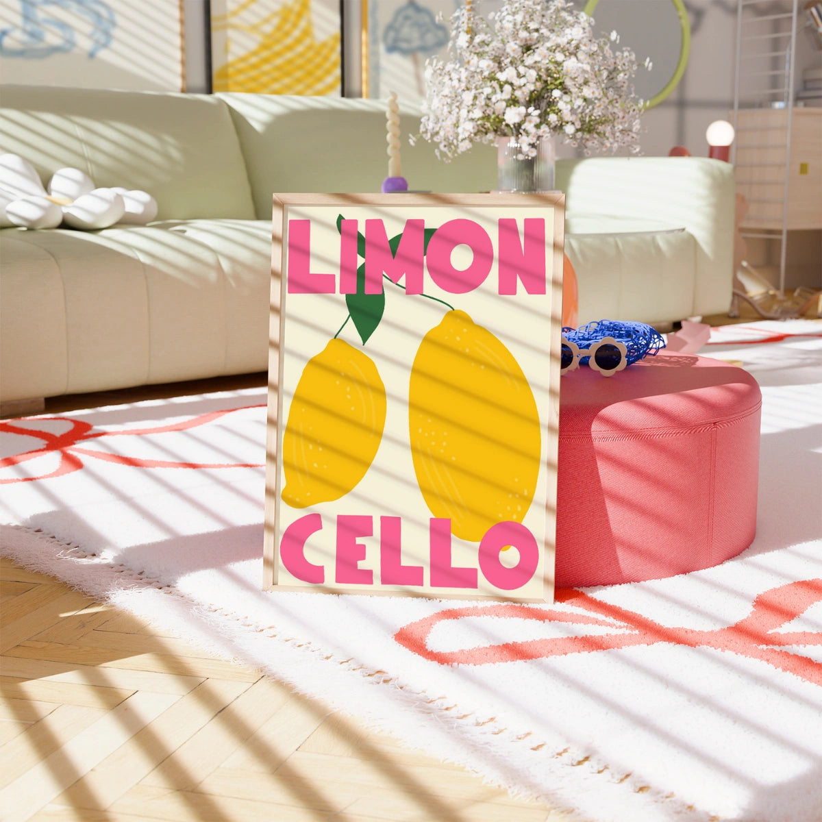 Limoncello Wall Art Print - Italian Lemon Kitchen Decor