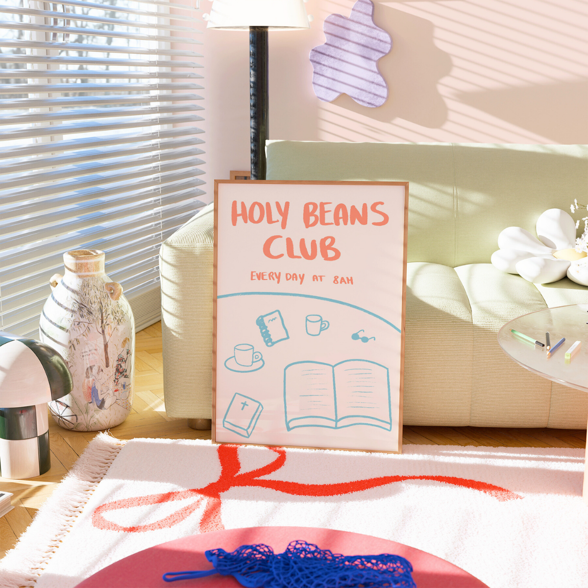 Holy Beans Club – Funny Christian Coffee Print