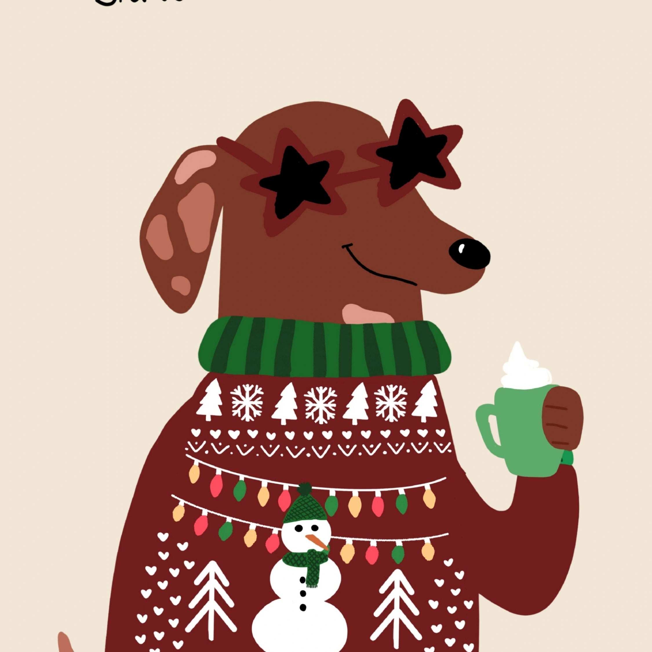 Christmas Dog Wall Art