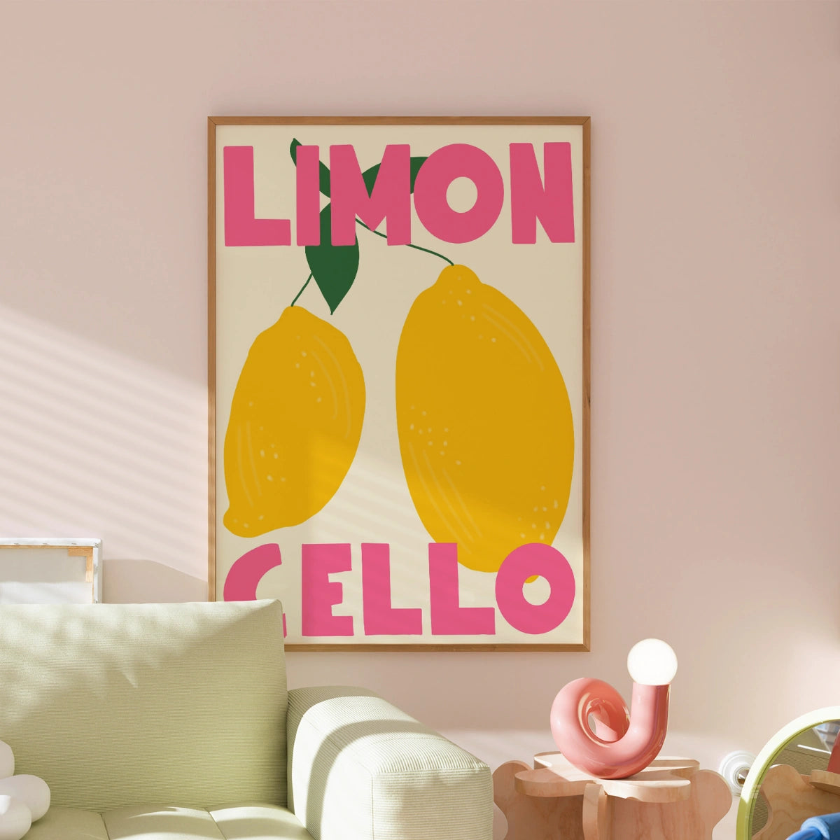 Limoncello Wall Art Print - Italian Lemon Kitchen Decor