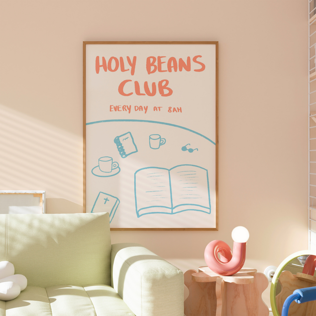Holy Beans Club – Funny Christian Coffee Print