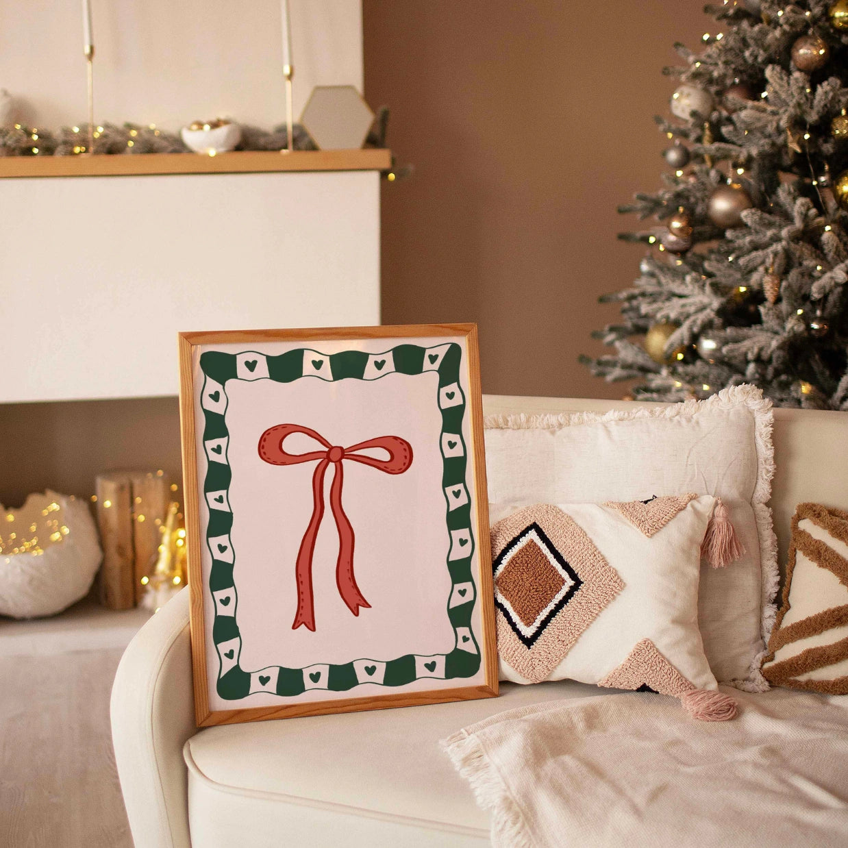 Stampa fiocco rosso di Natale