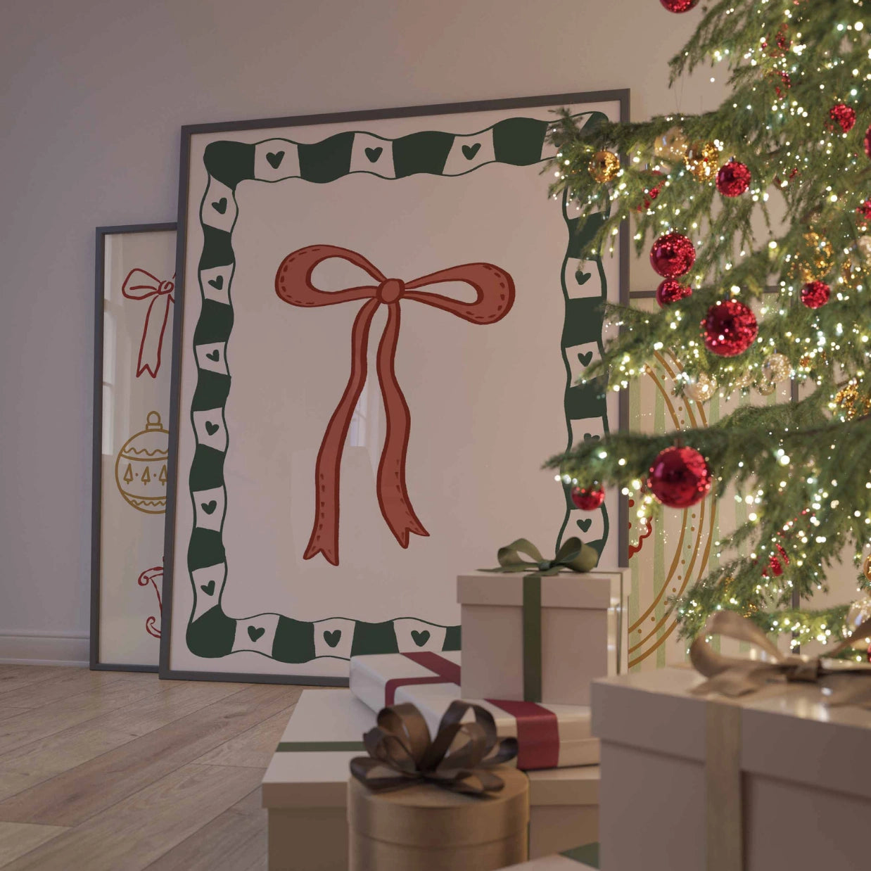 Stampa fiocco rosso di Natale