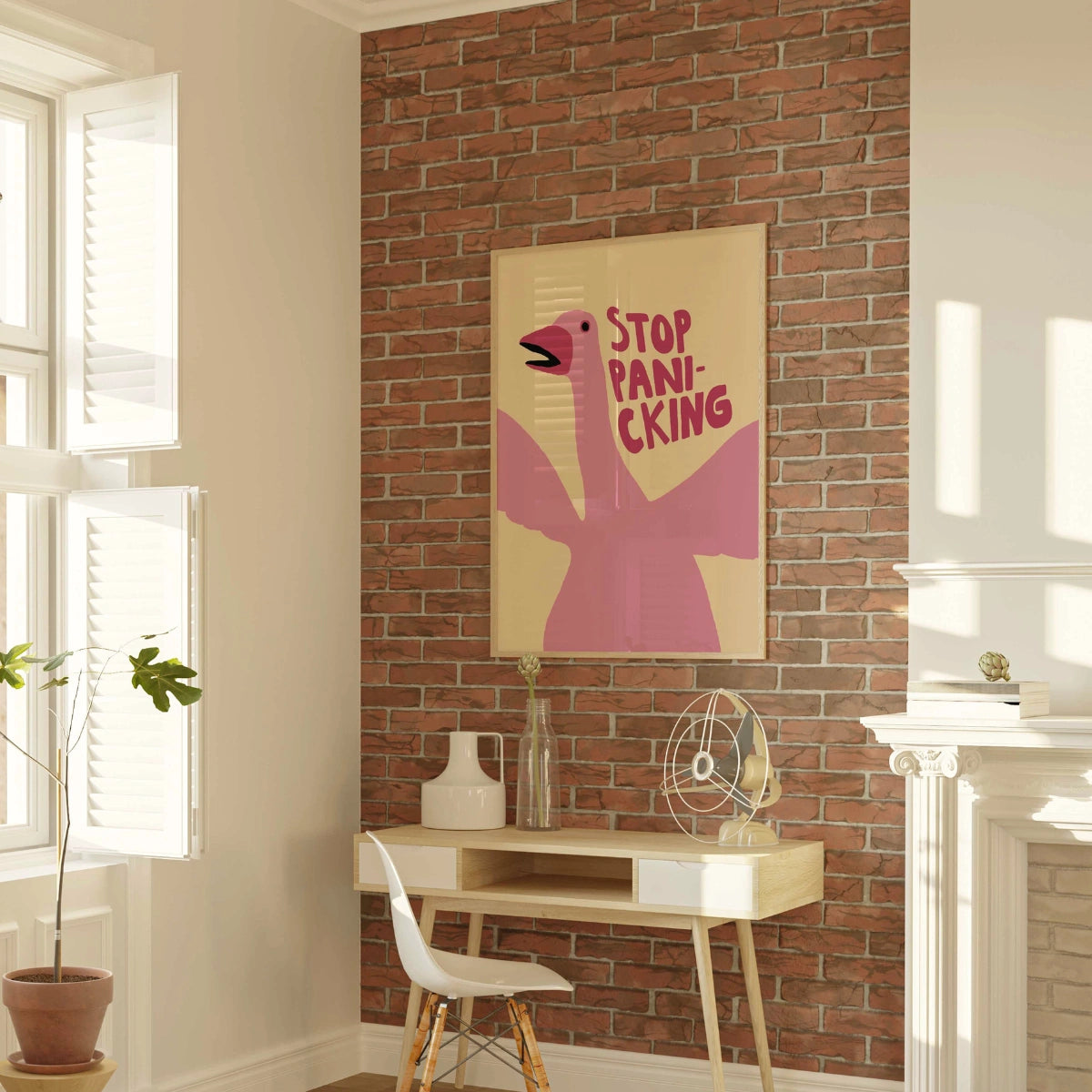 Stop Panicking Wall Art – Funny Goose Poste