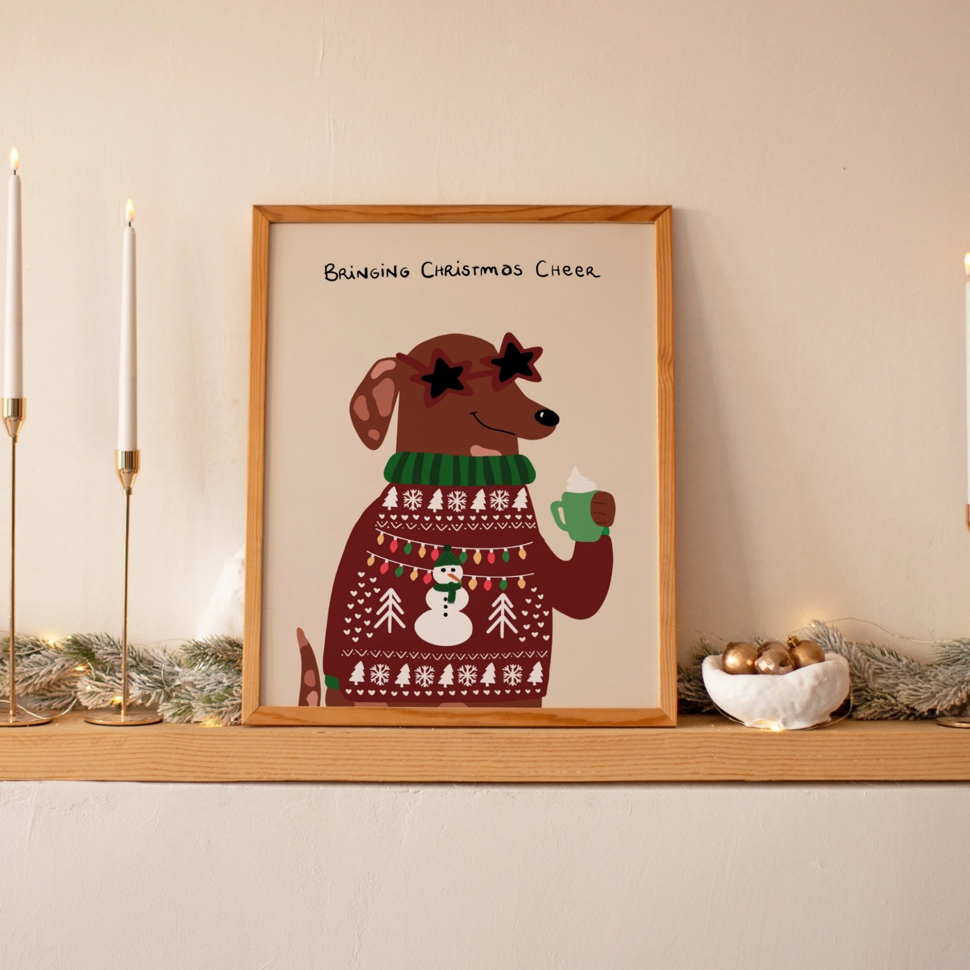 Christmas Dog Wall Art