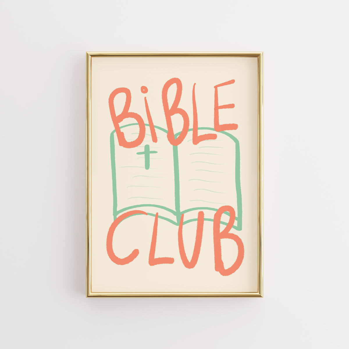 Bibelclub-Druck – Niedliche christliche Wanddekoration