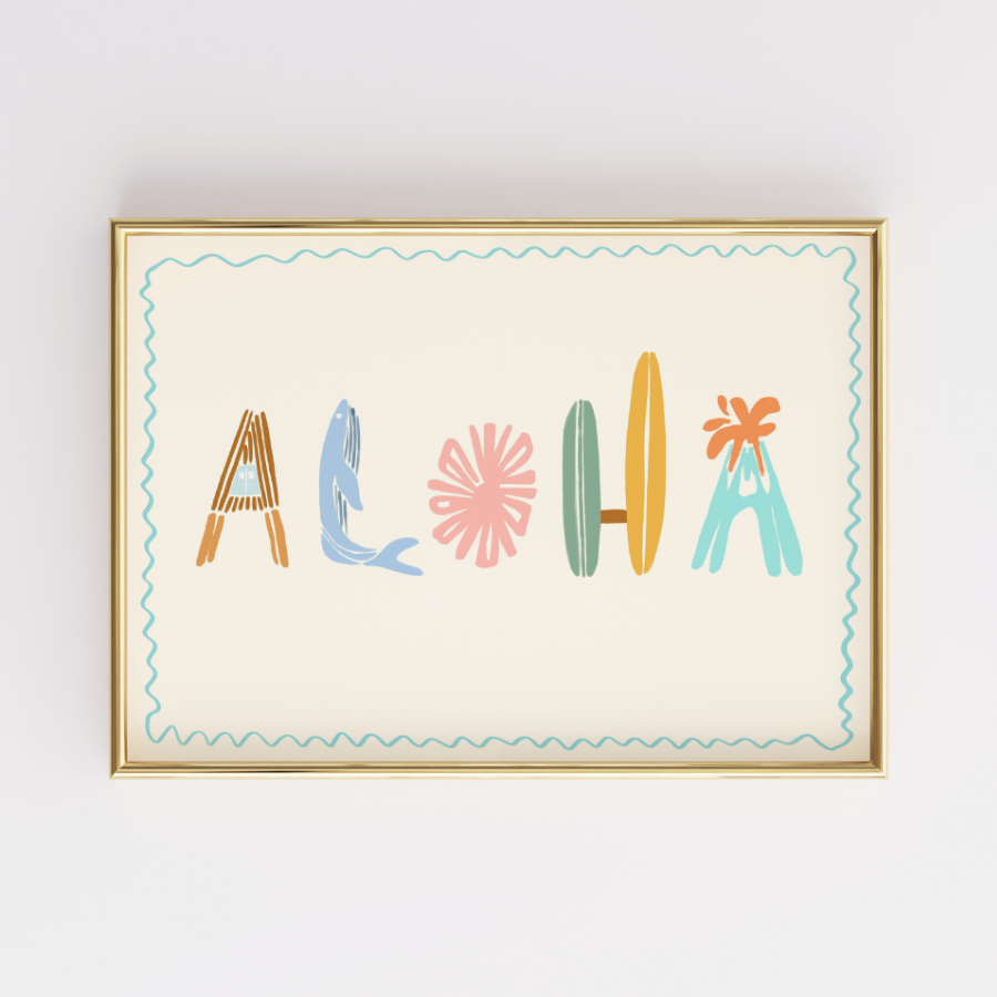 Aloha Wall Art – Tropical Summer Print