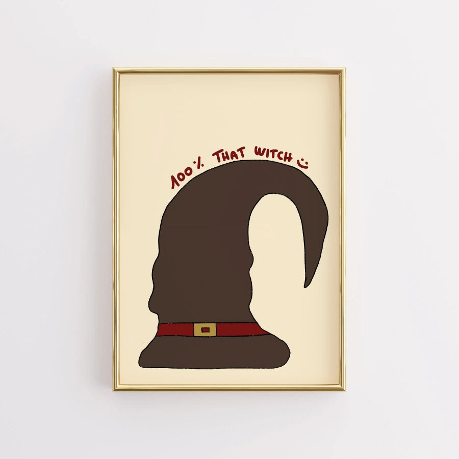 That Witch Halloween Print – Funny Witch Hat Wall Art