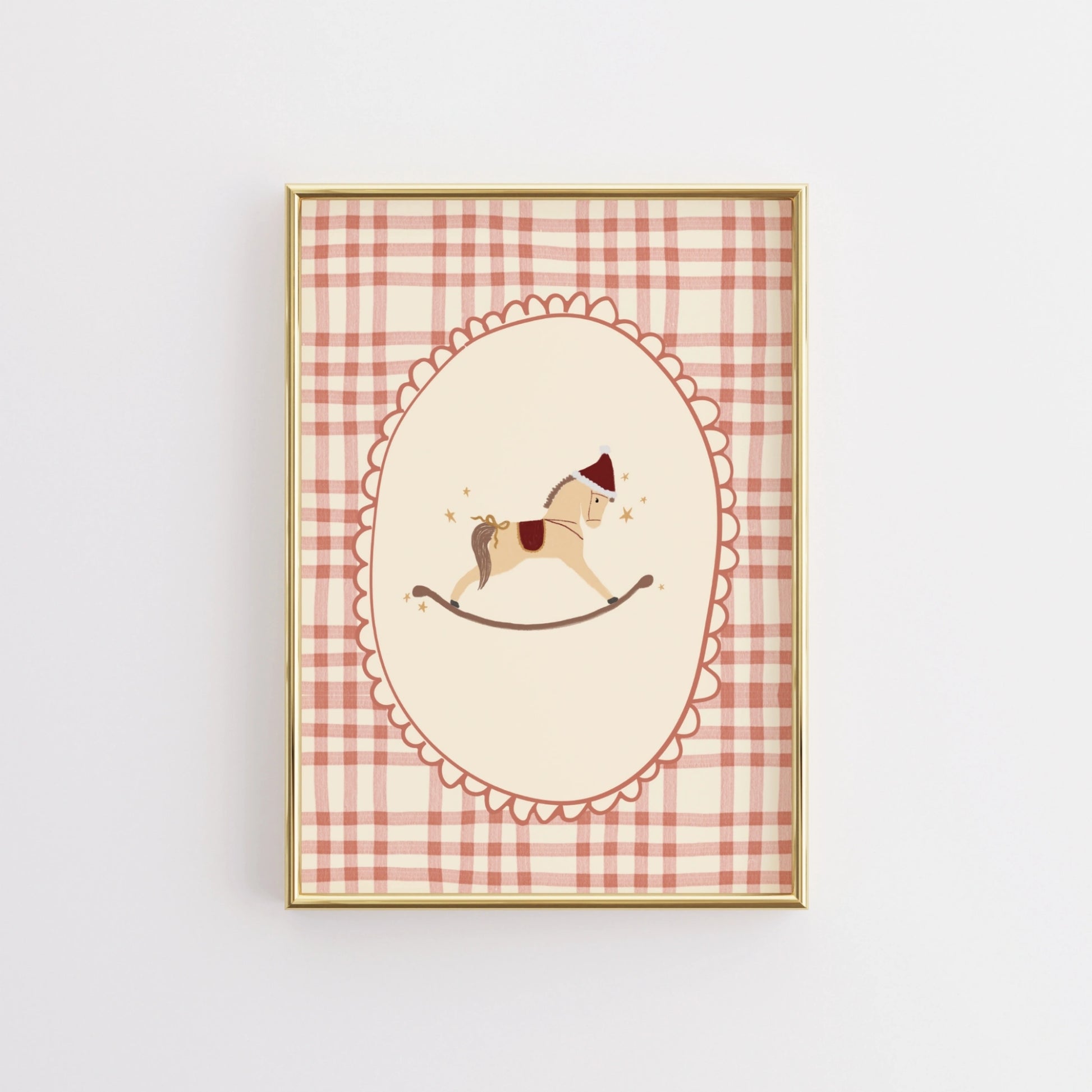 Rocking Horse Christmas Wall Art