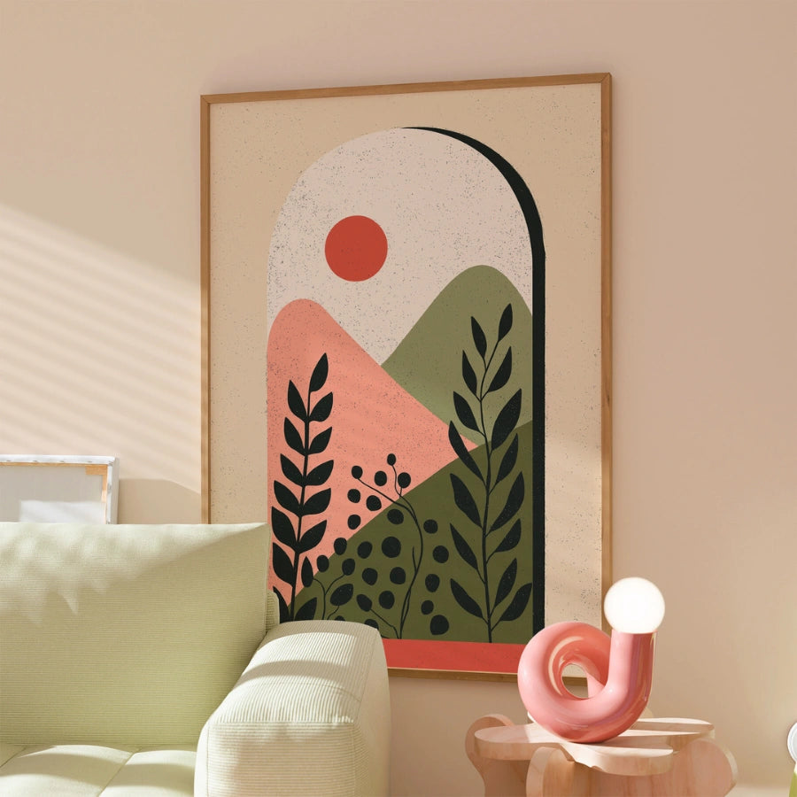 Abstract Landscape Wall Art – Minimal Boho Nature Print