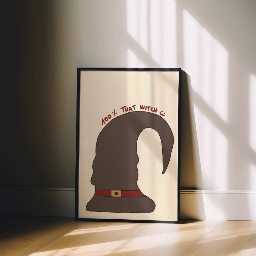 That Witch Halloween Print – Funny Witch Hat Wall Art