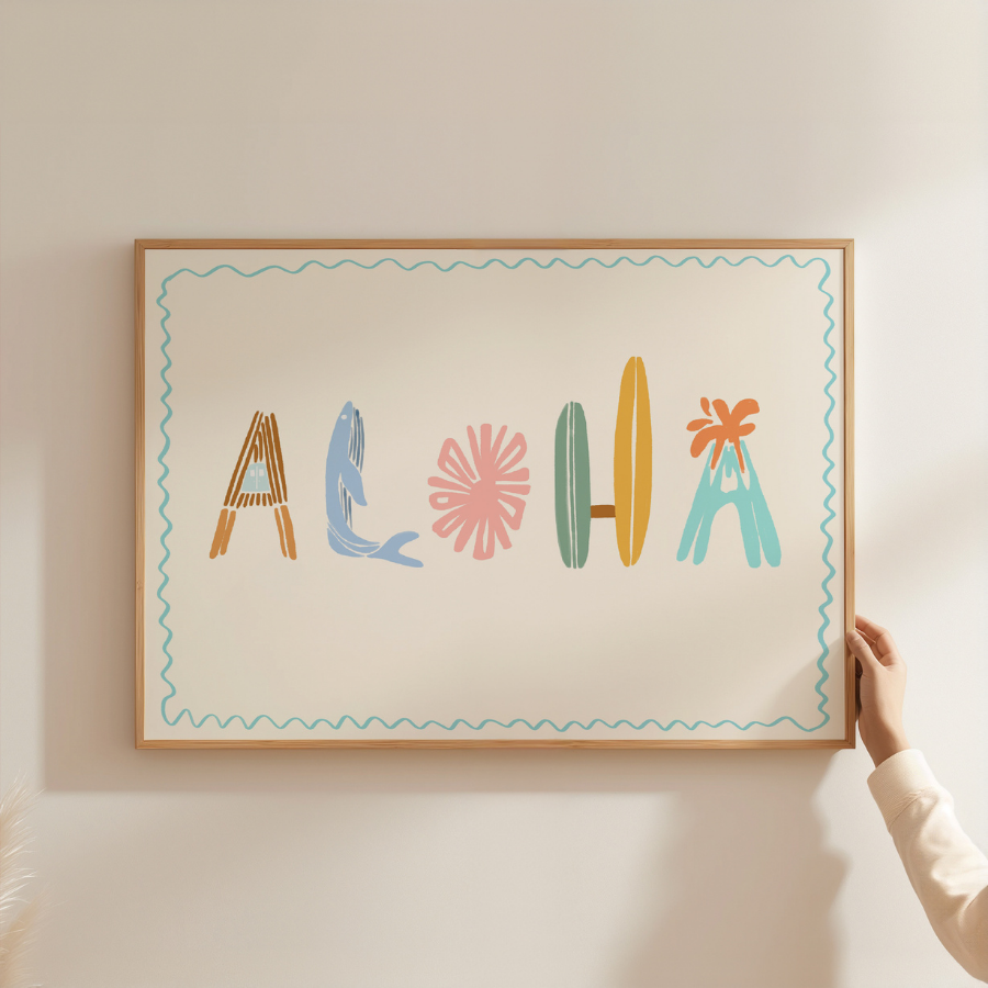 Aloha Wall Art – Tropical Summer Print