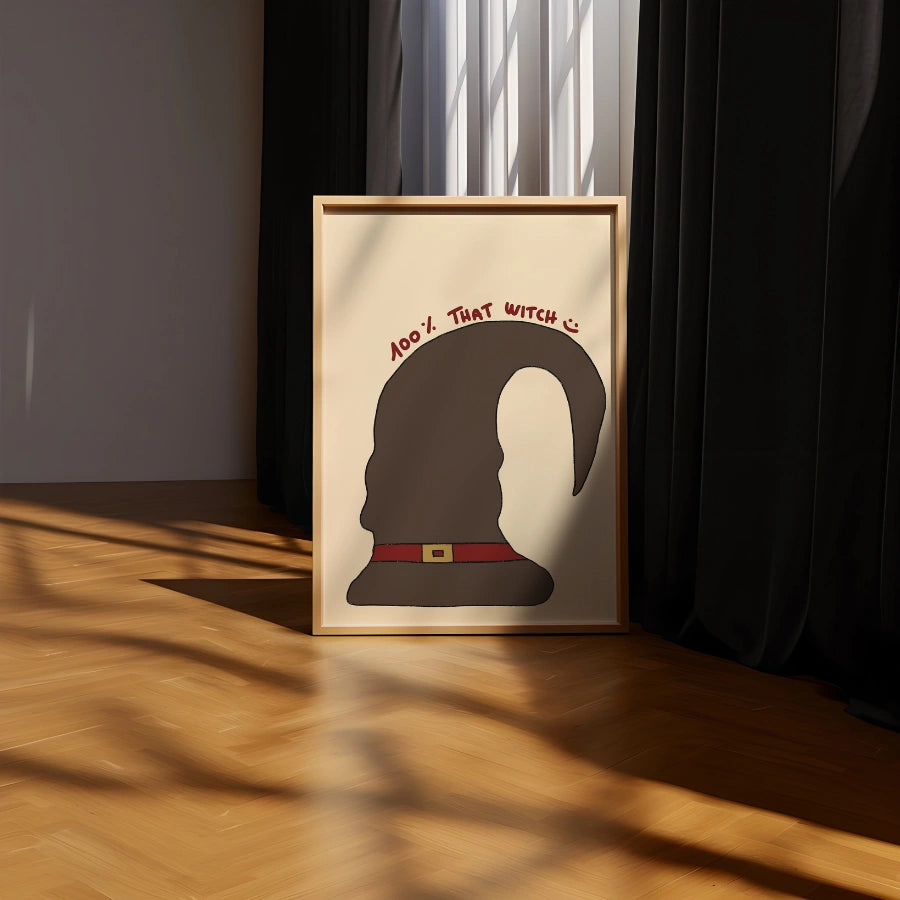 That Witch Halloween Print – Funny Witch Hat Wall Art