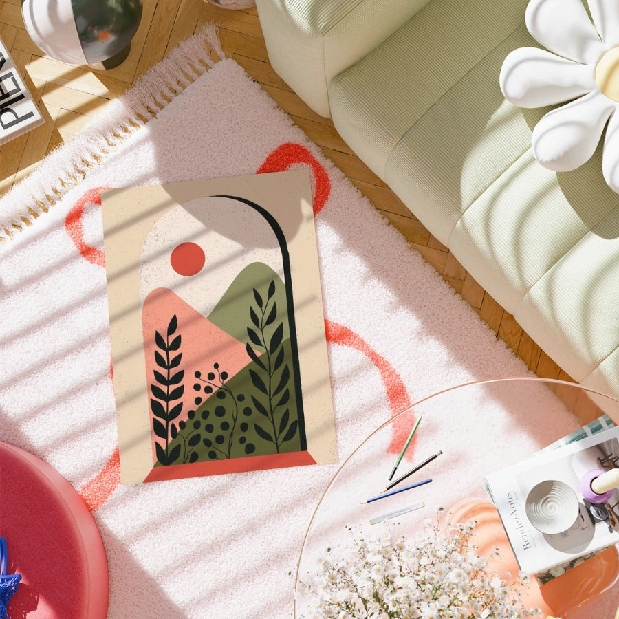 Abstract Landscape Wall Art – Minimal Boho Nature Print