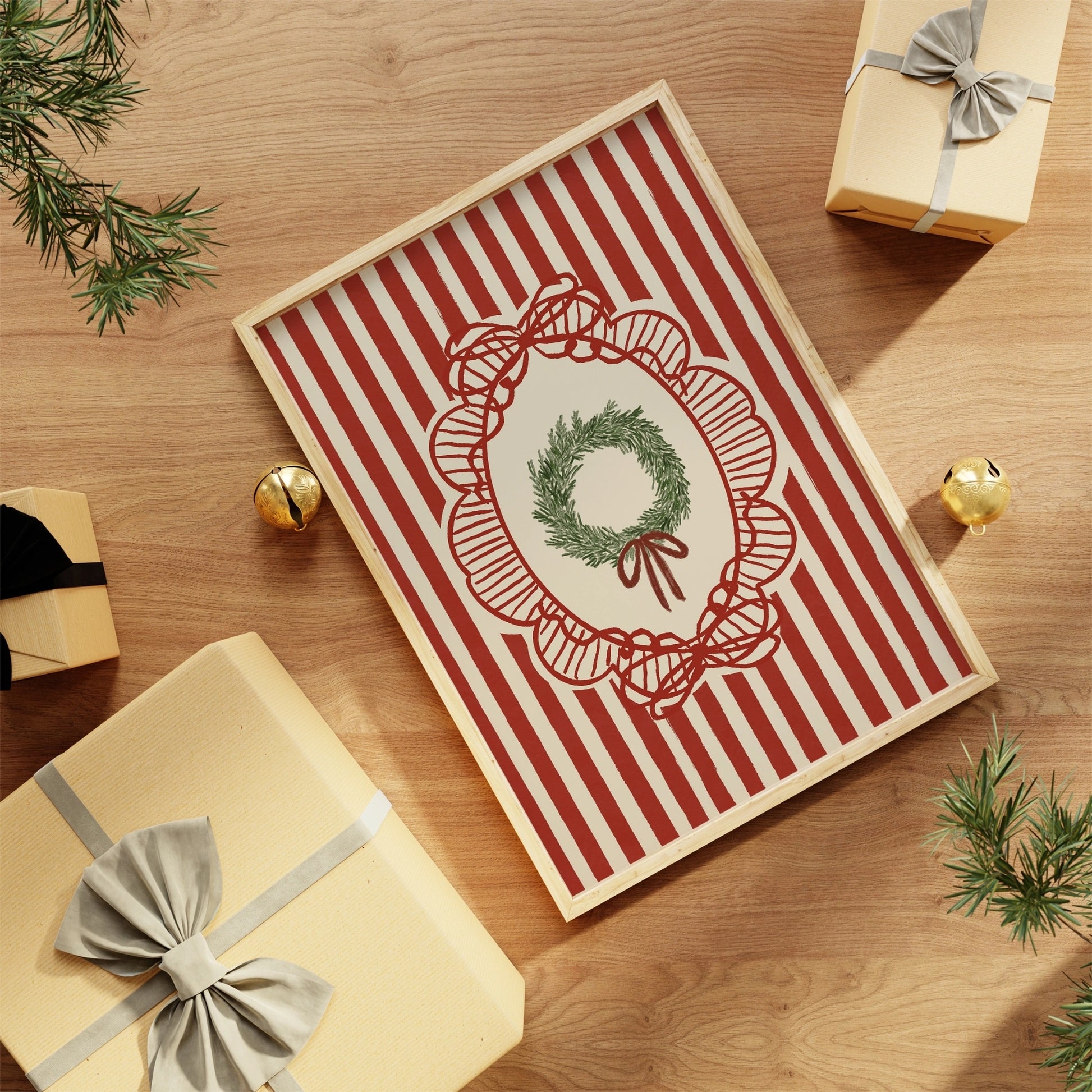 Weihnachtsmotiv mit Mistelzweig