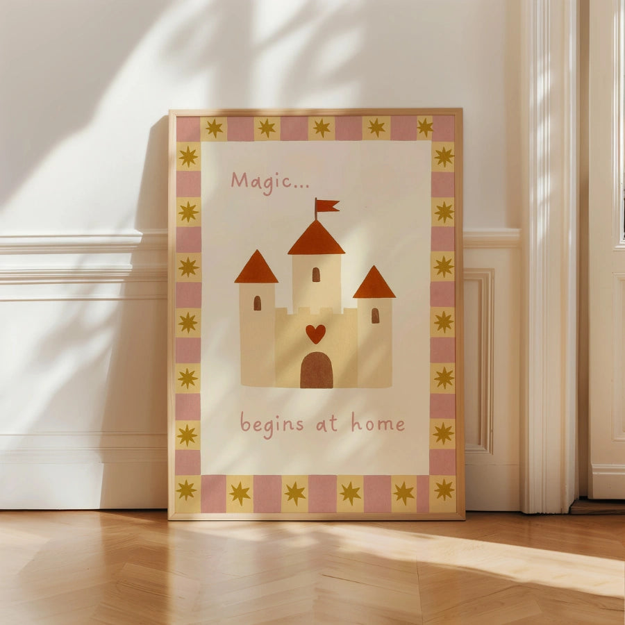 Castle Nursery Print - Magic Begins at Home Wall Art