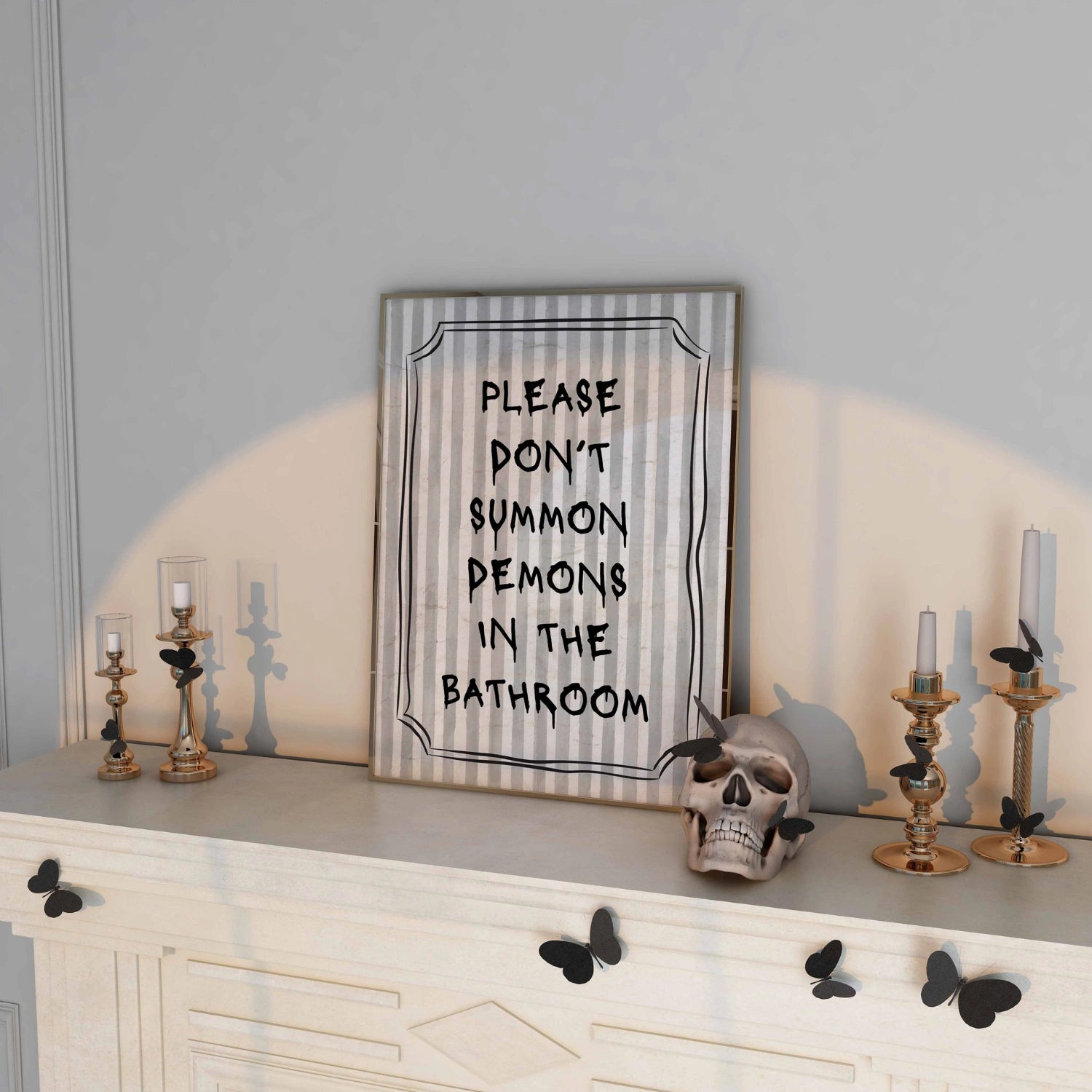 Funny Halloween Bathroom Print