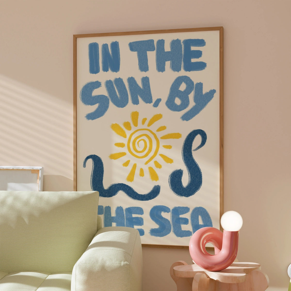 In the Sun by the Sea Wall Art - Coastal Summer Print