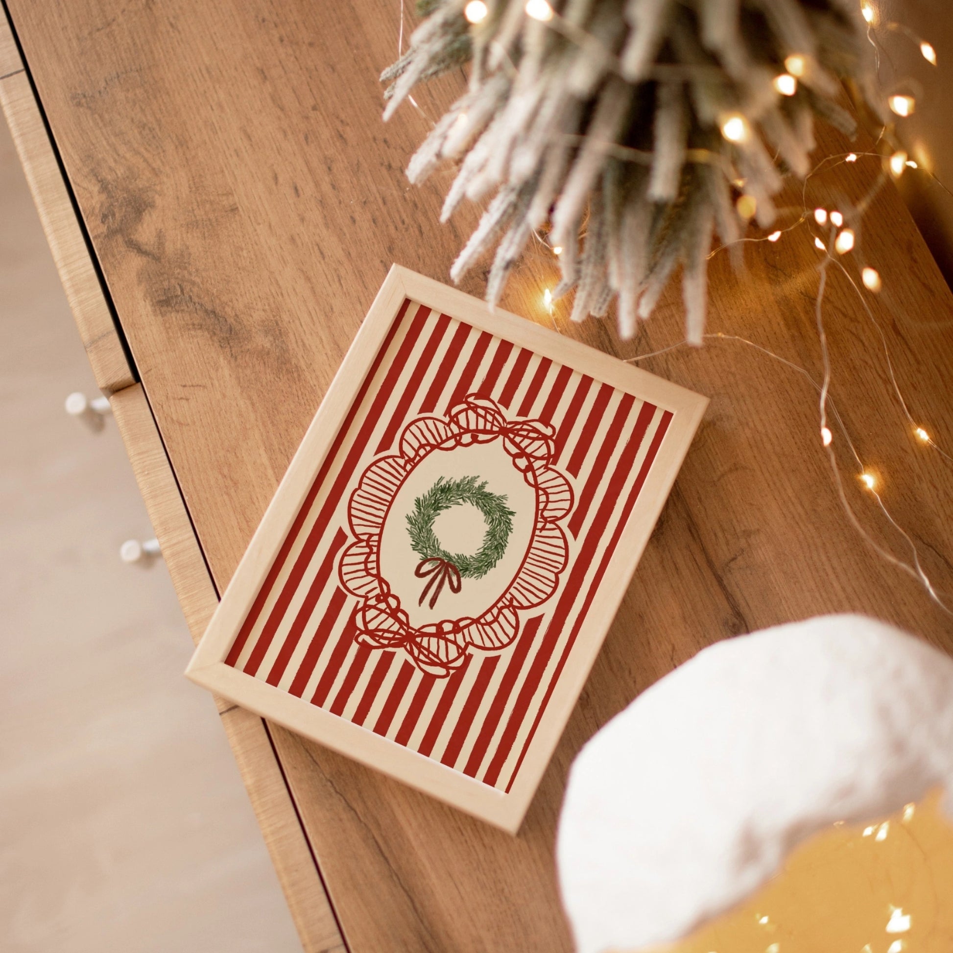 Weihnachtsmotiv mit Mistelzweig