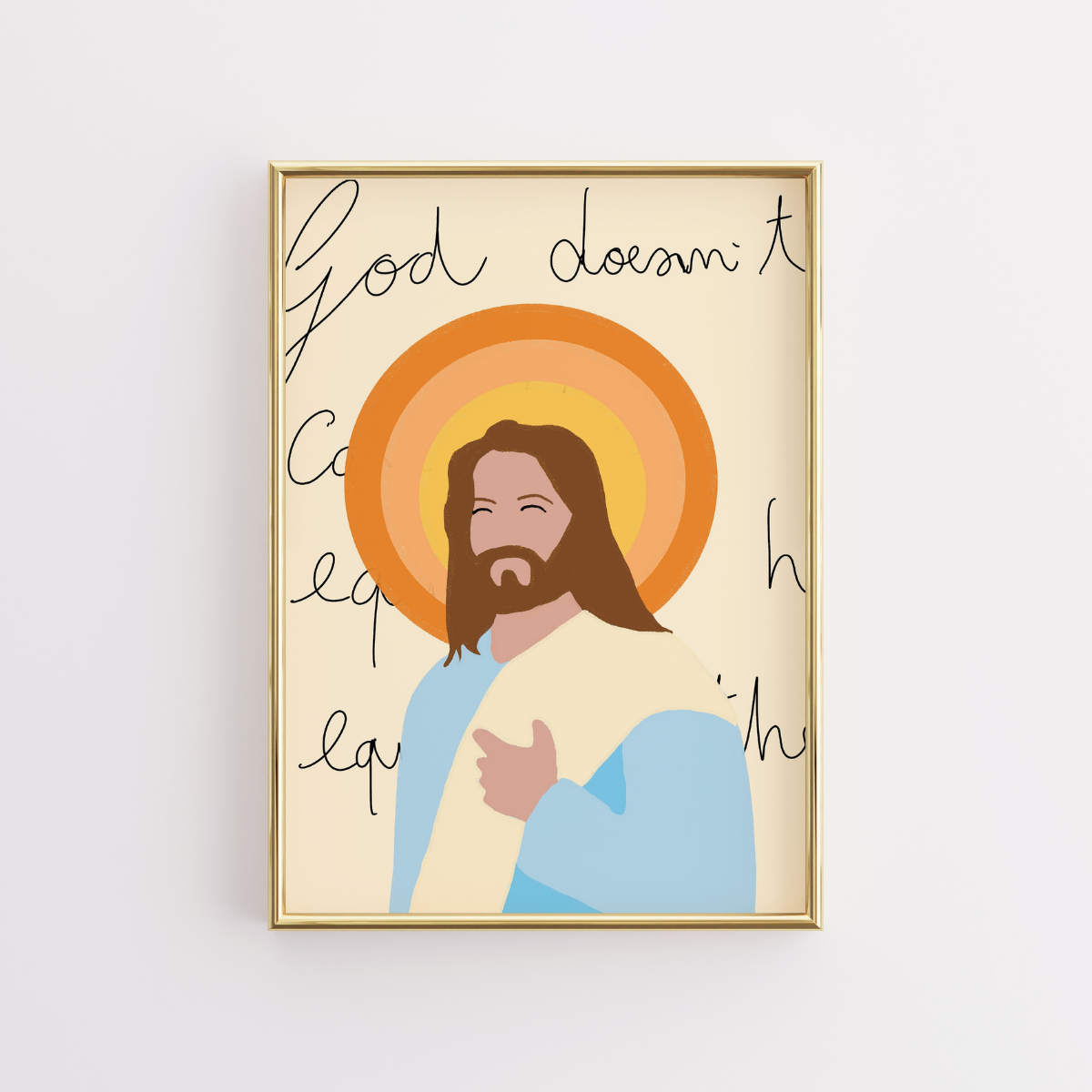 Gott ruft dich – Lustige und trendige Jesus-Wandkunst