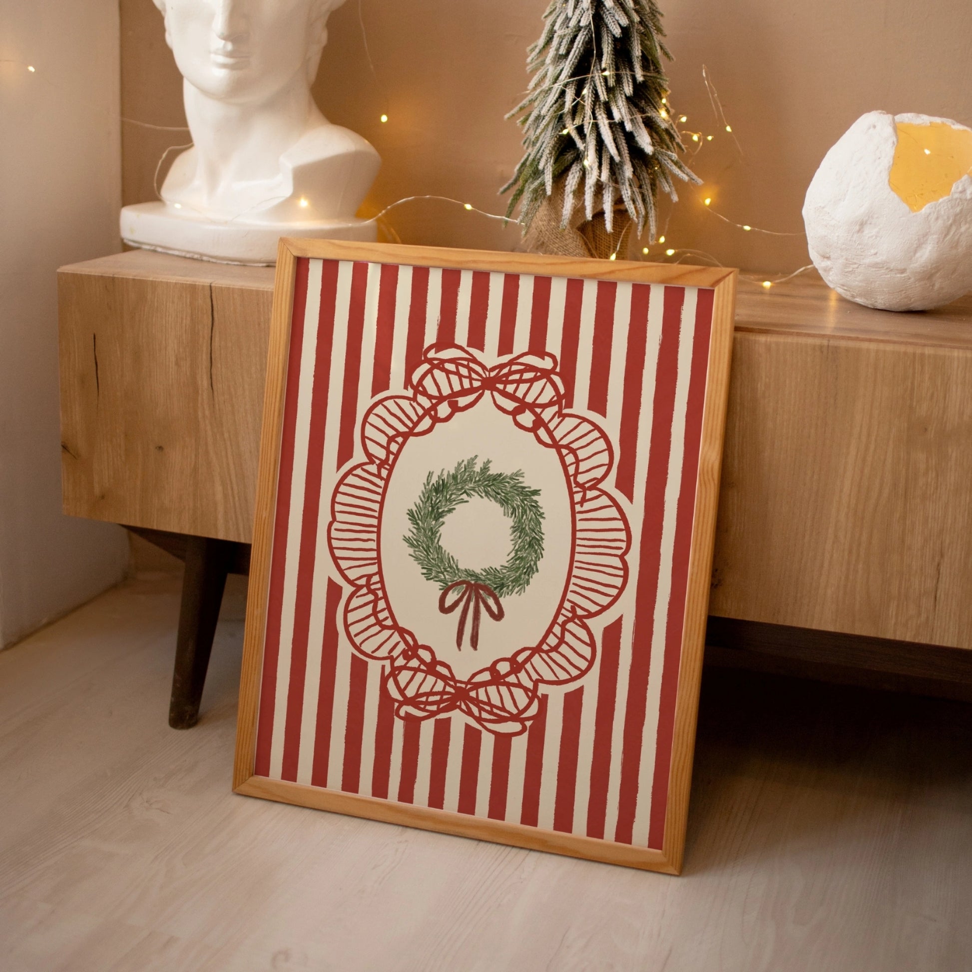 Weihnachtsmotiv mit Mistelzweig