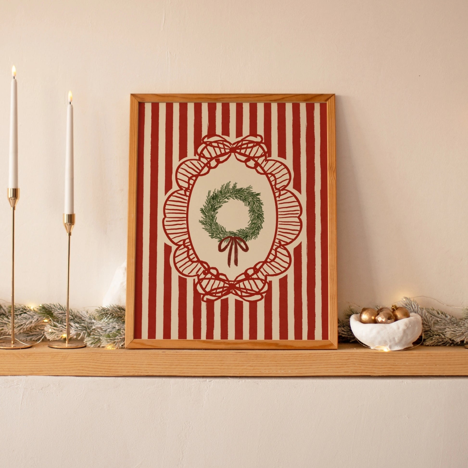 Weihnachtsmotiv mit Mistelzweig