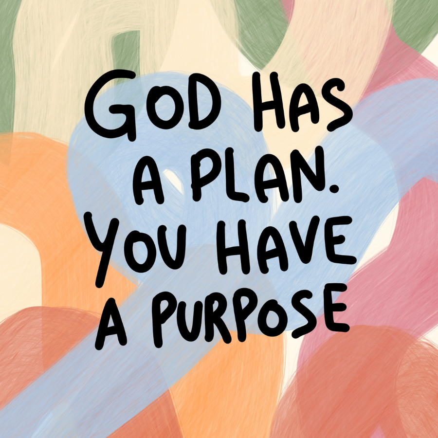God Has a Plan Christian Wall Art – Cute Bible Verse Print