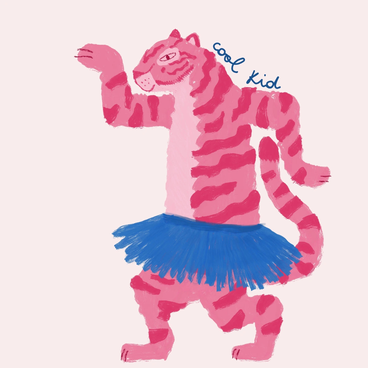 Cooles Tiger-Wandbild – Lustiger maximalistischer Druck