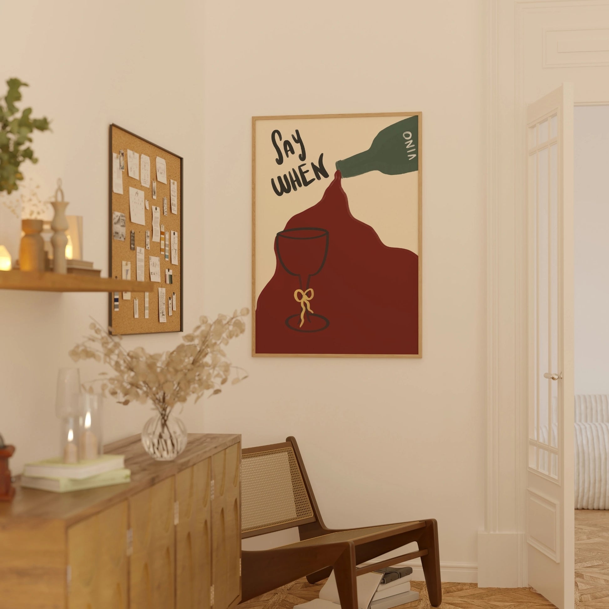 Say When Wine Art Print