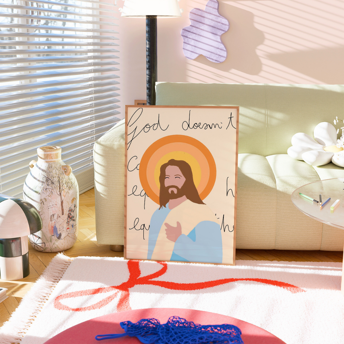 Gott ruft dich – Lustige und trendige Jesus-Wandkunst