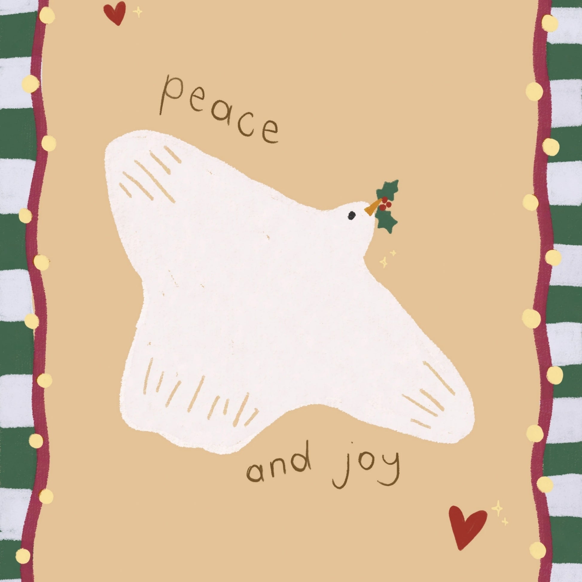 Dove Illustration Holiday Print