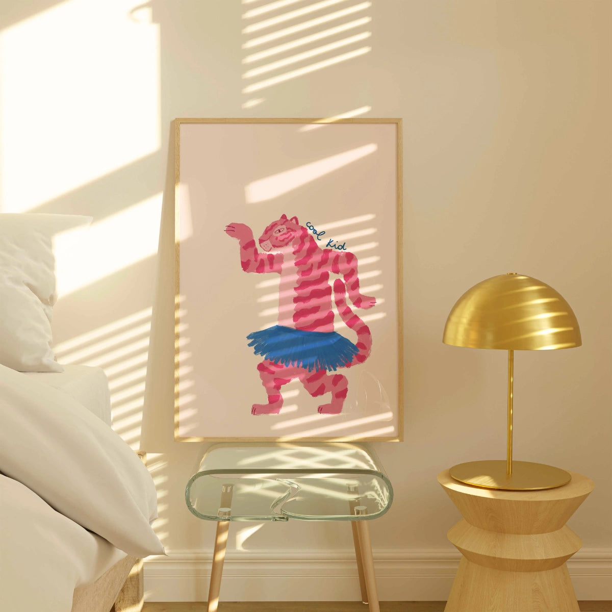 Cooles Tiger-Wandbild – Lustiger maximalistischer Druck