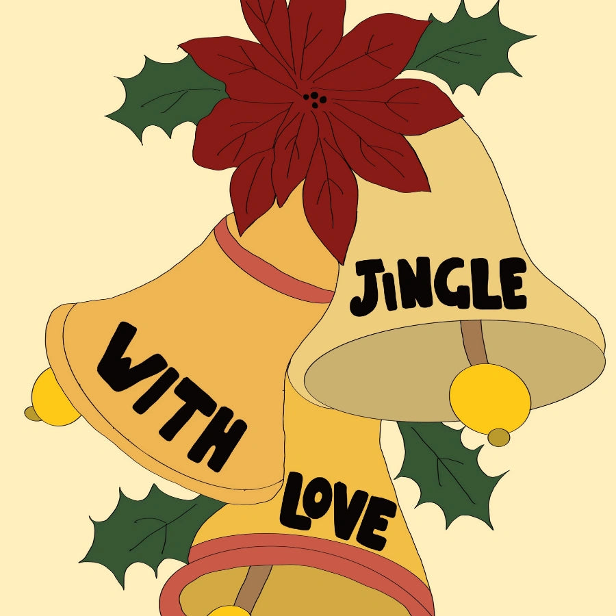 Jingle With Love – Decorazione murale con campane di Natale