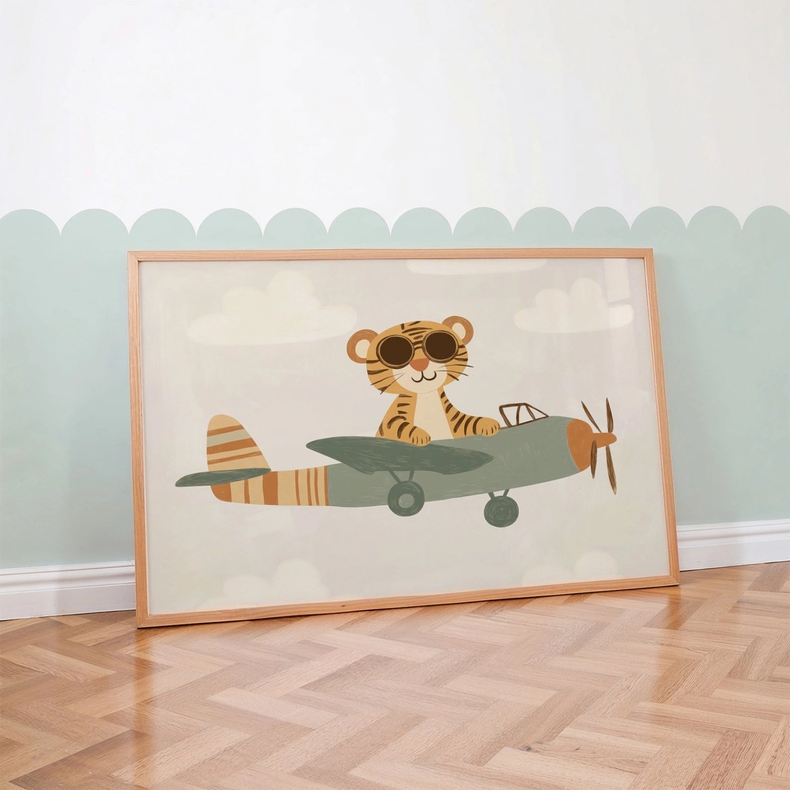 Tiger Pilot Nursery Print