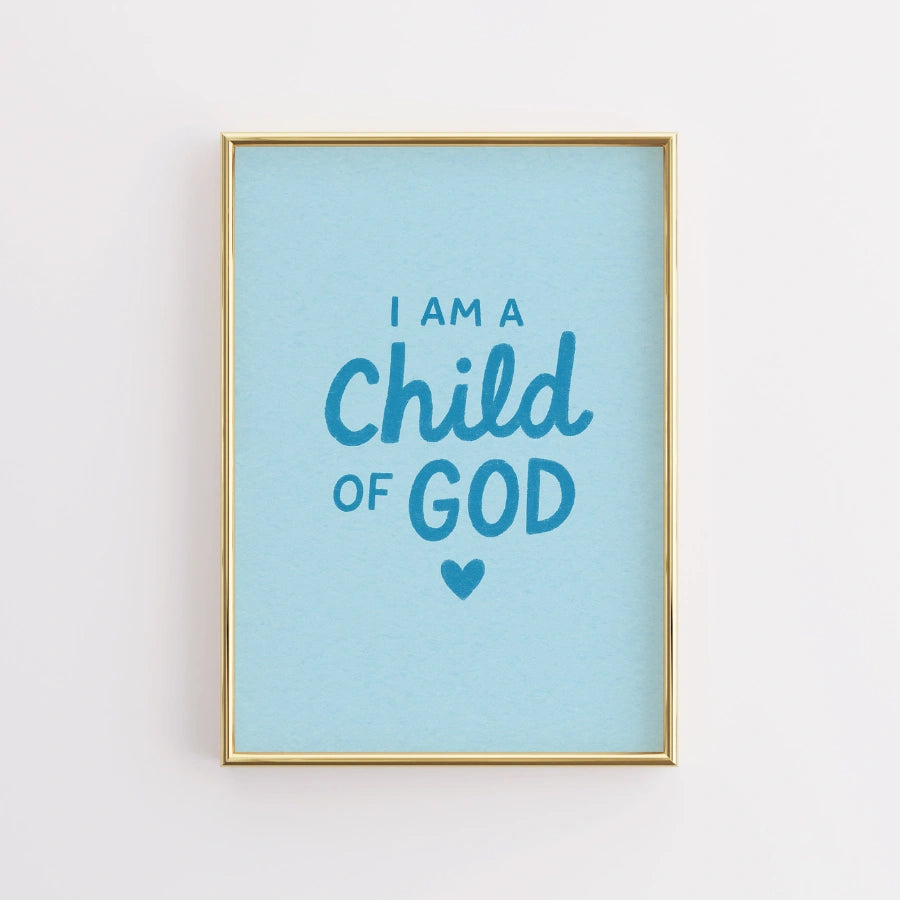 I Am a Child of God Wall Art – Bible Verse Wall Decor