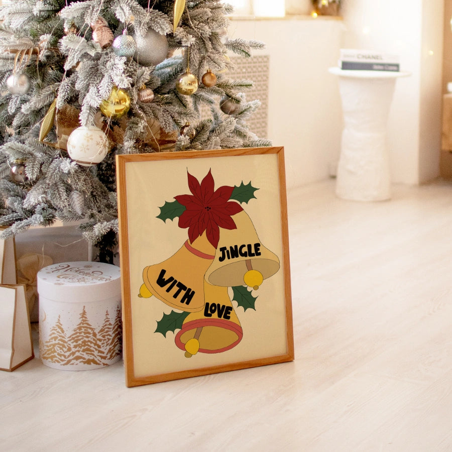 Jingle With Love – Decorazione murale con campane di Natale