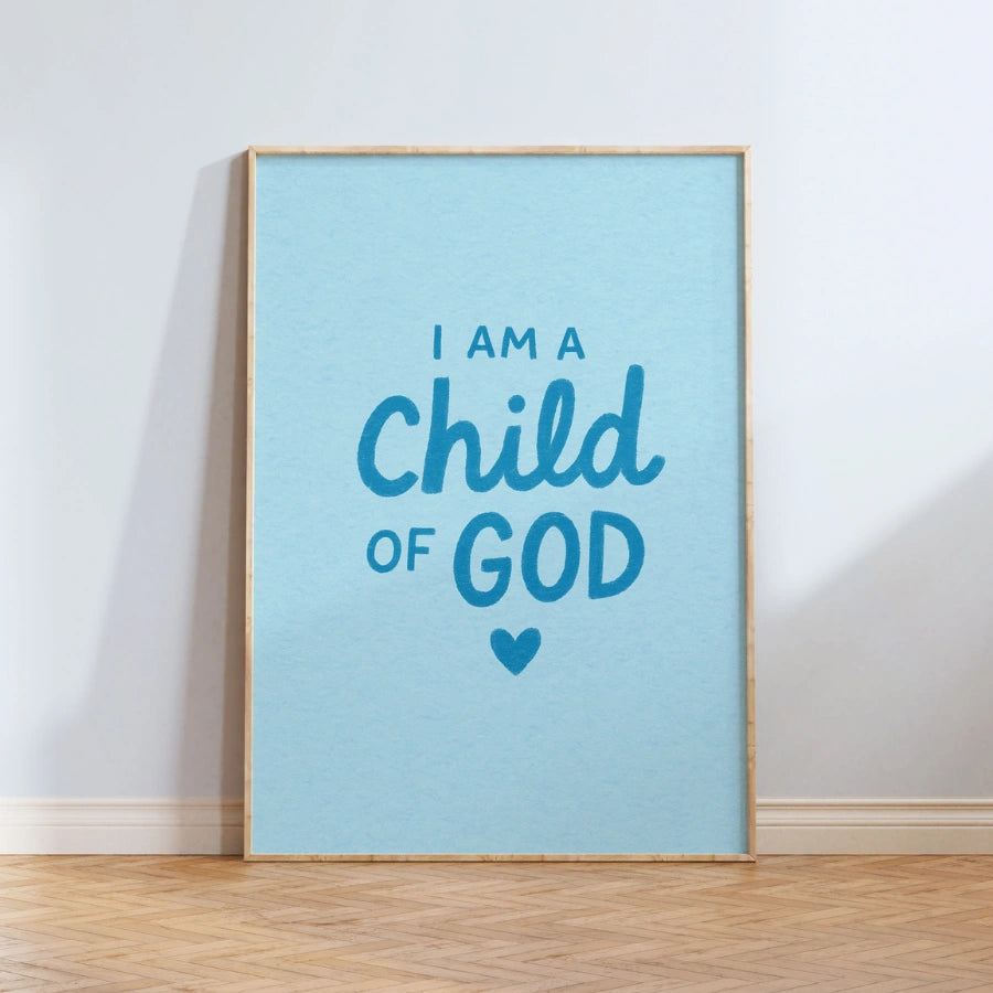 I Am a Child of God Wall Art – Bible Verse Wall Decor