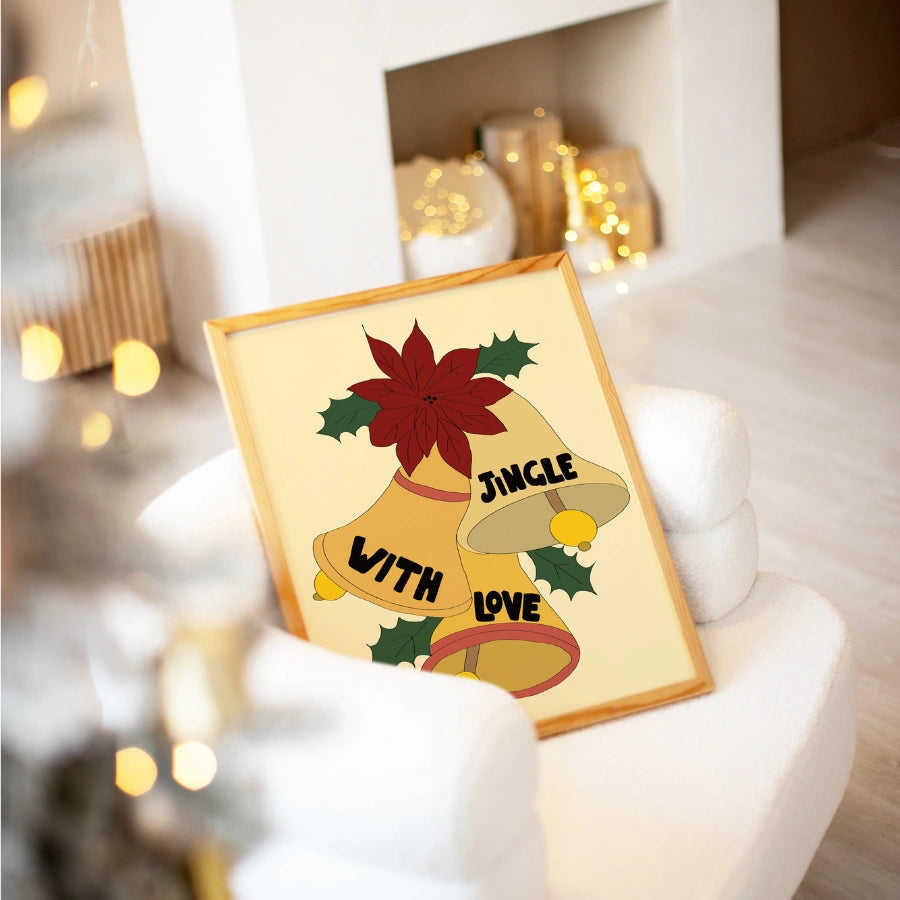 Jingle With Love – Decorazione murale con campane di Natale