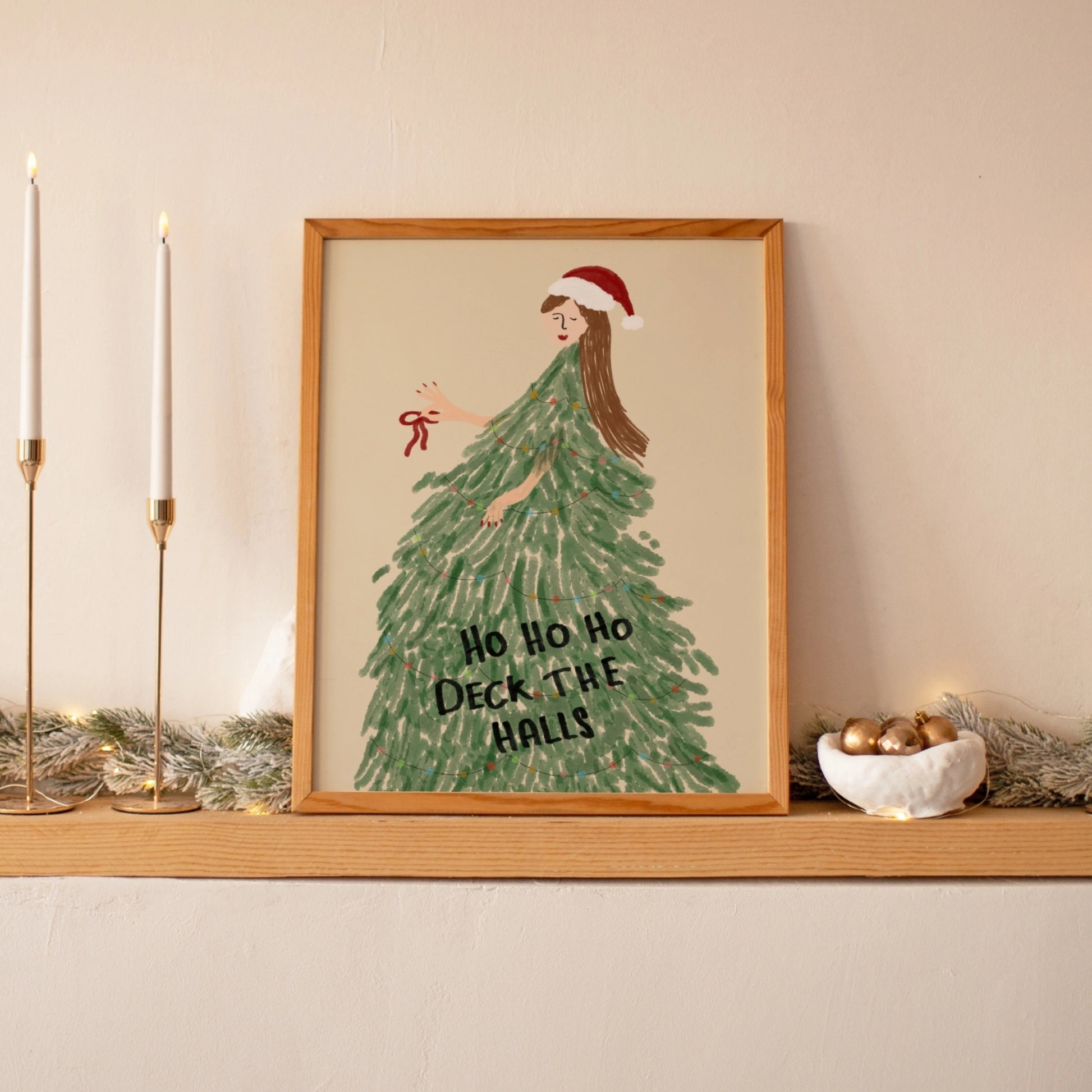 Holiday Tree Dress Christmas Wall Art