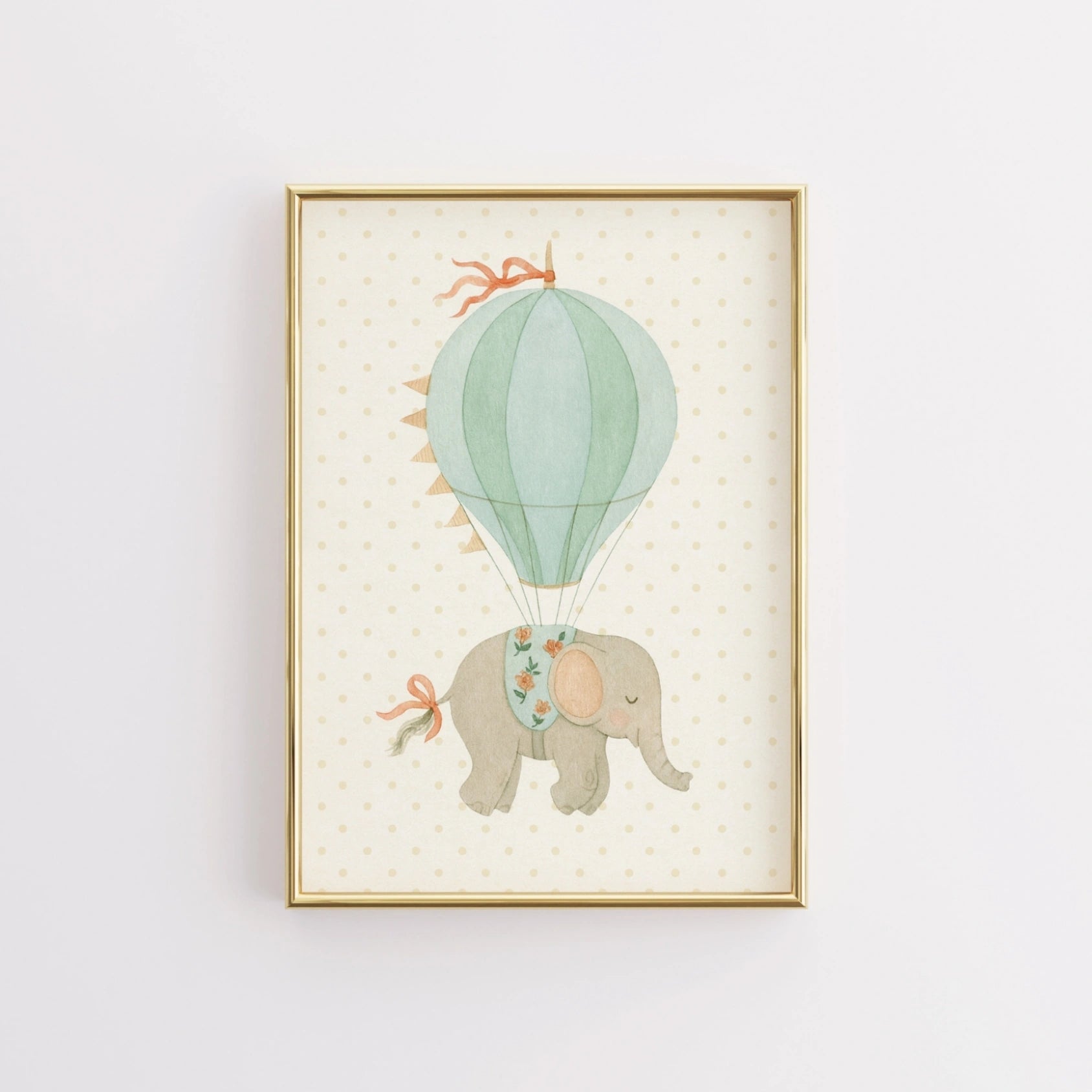 Elephant Hot Air Balloon Wall Art