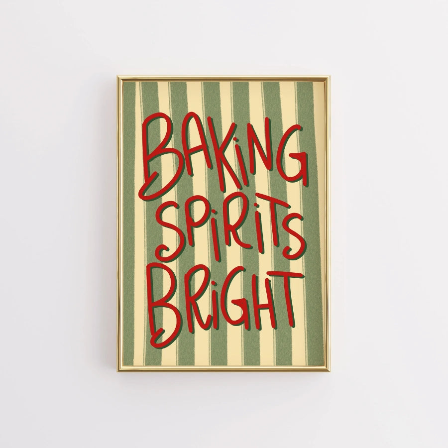 Baking Spirits Bright – Christmas Kitchen Wall Art