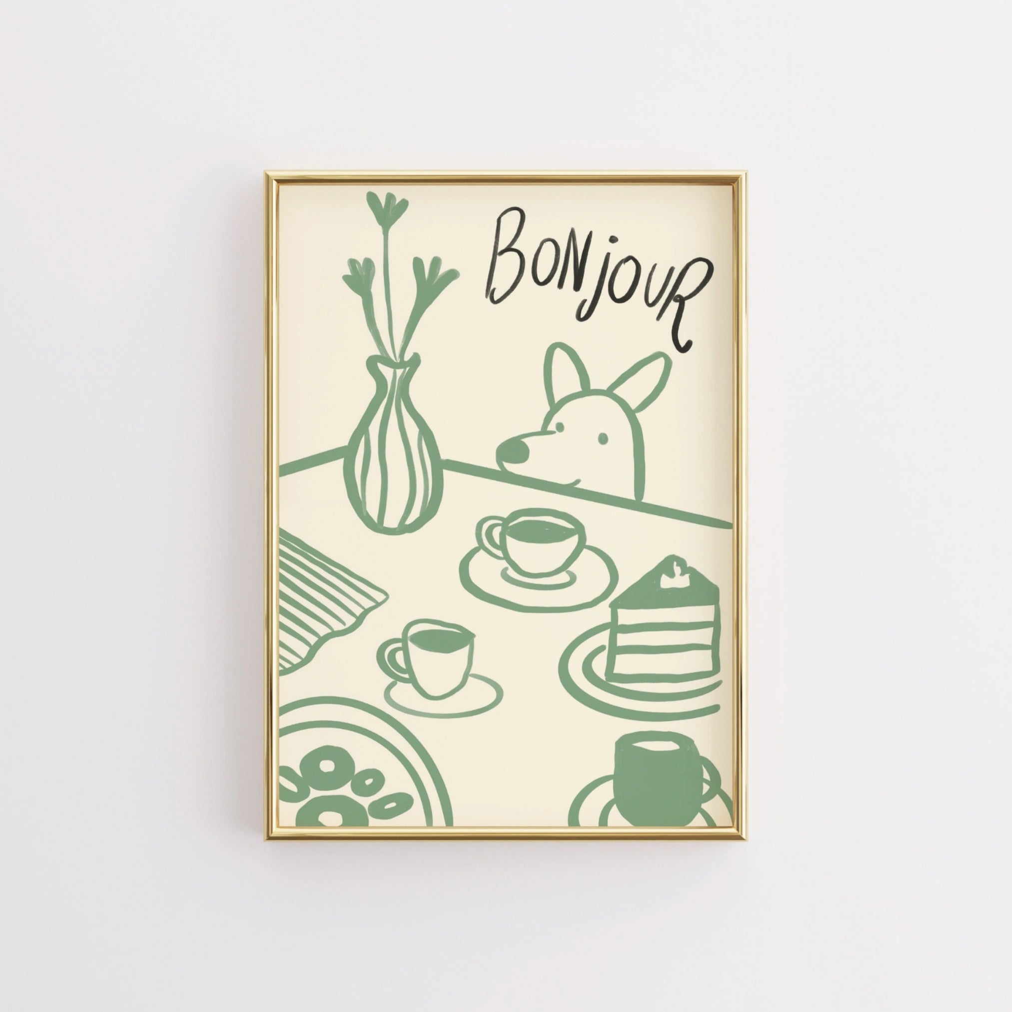 Bonjour Kitchen Wall Art