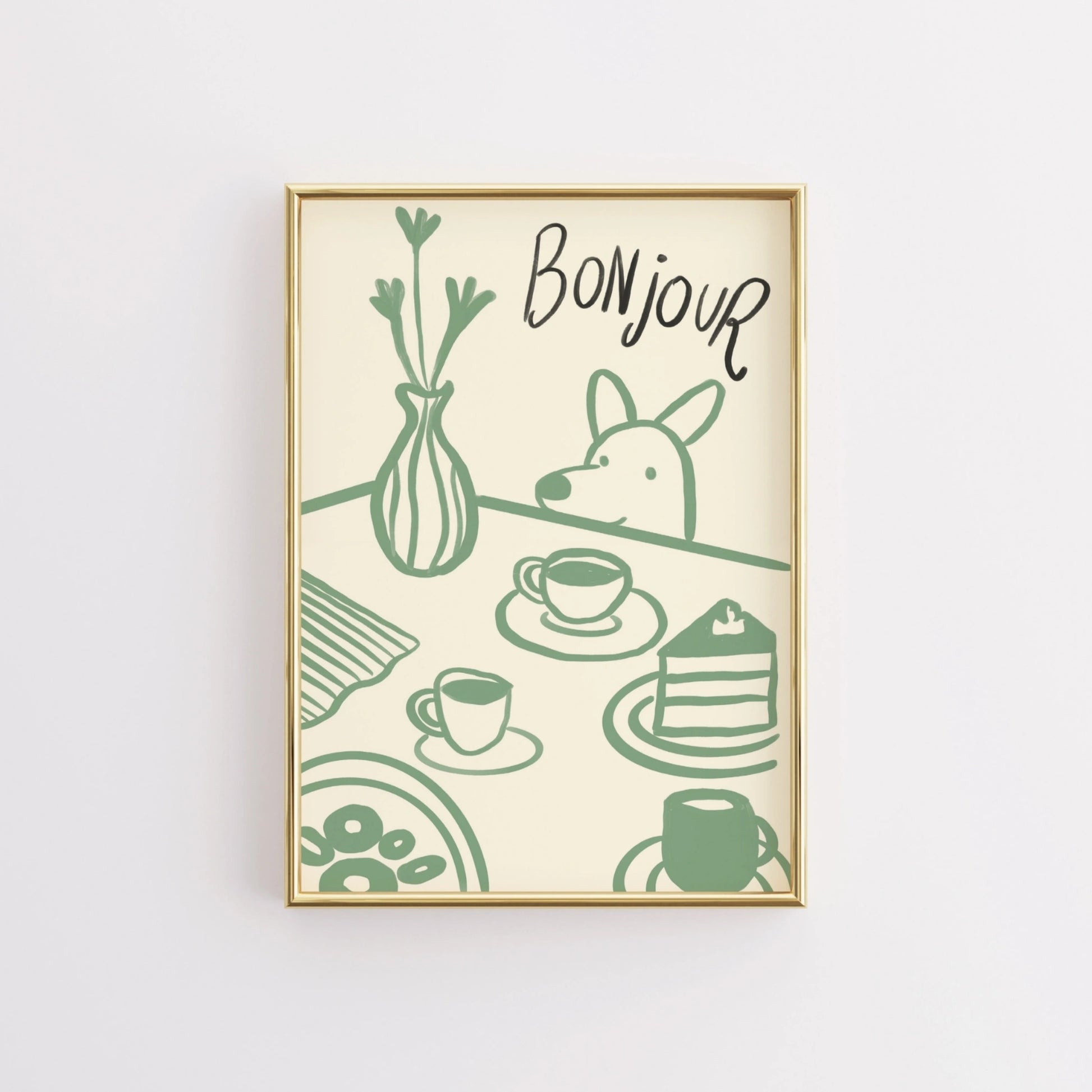 Bonjour Kitchen Wall Art