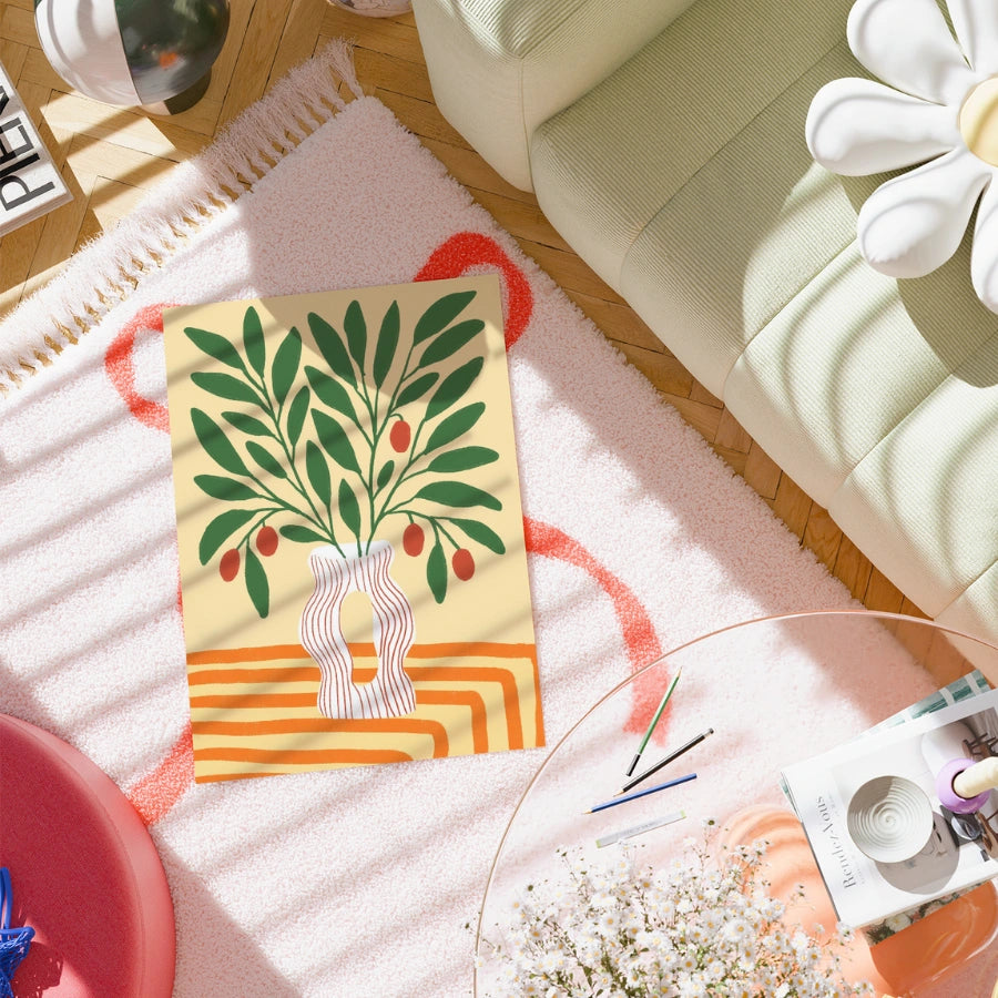 Olive Branch Boho Wall Art – Stampa estetica bohémien 