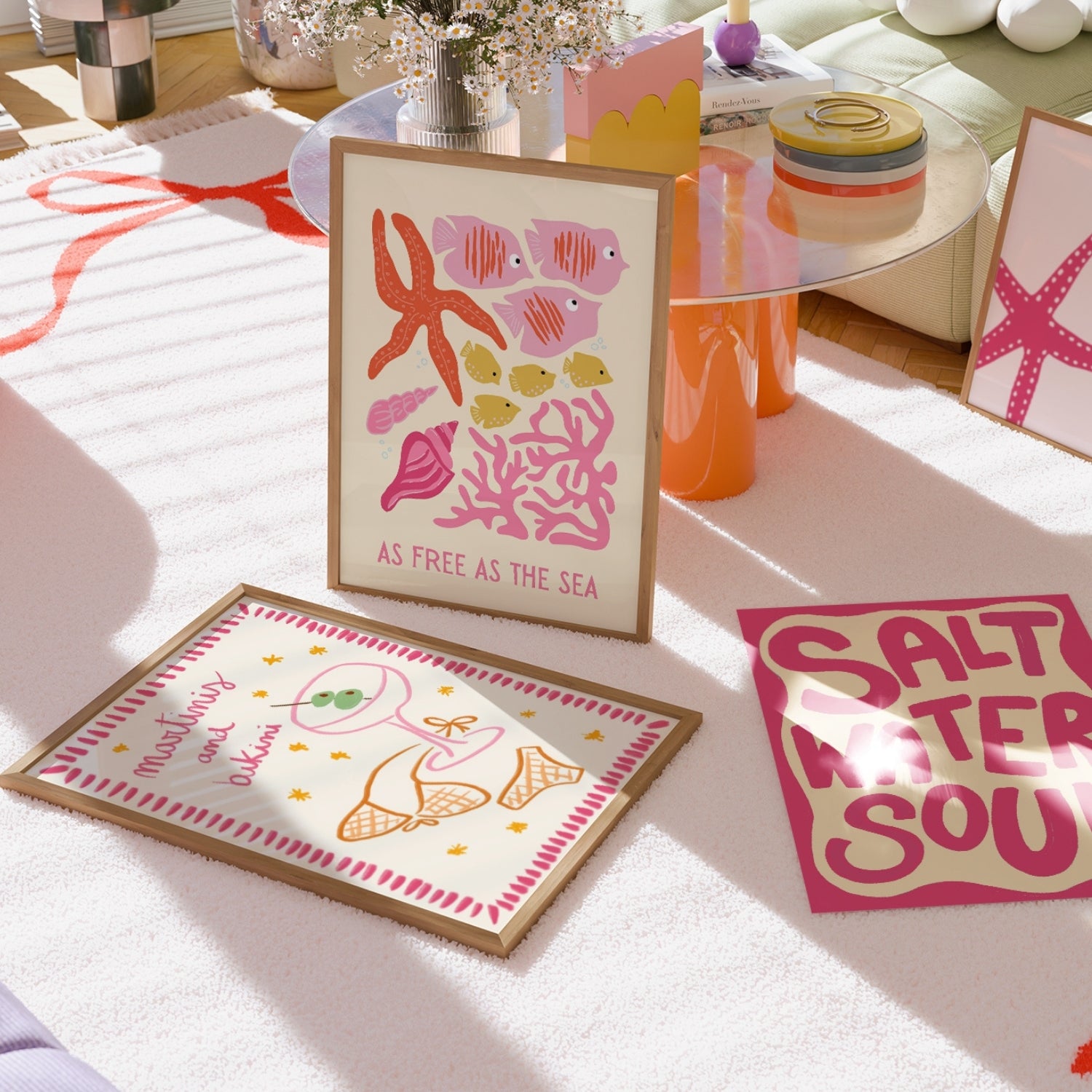 Pink Coastal Posters