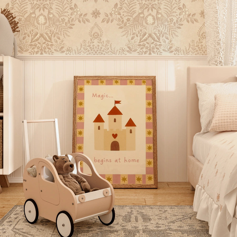 Castle Nursery Print - Magic Begins at Home Wall Art