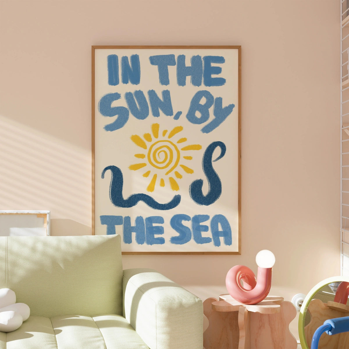 In the Sun by the Sea Wall Art - Coastal Summer Print