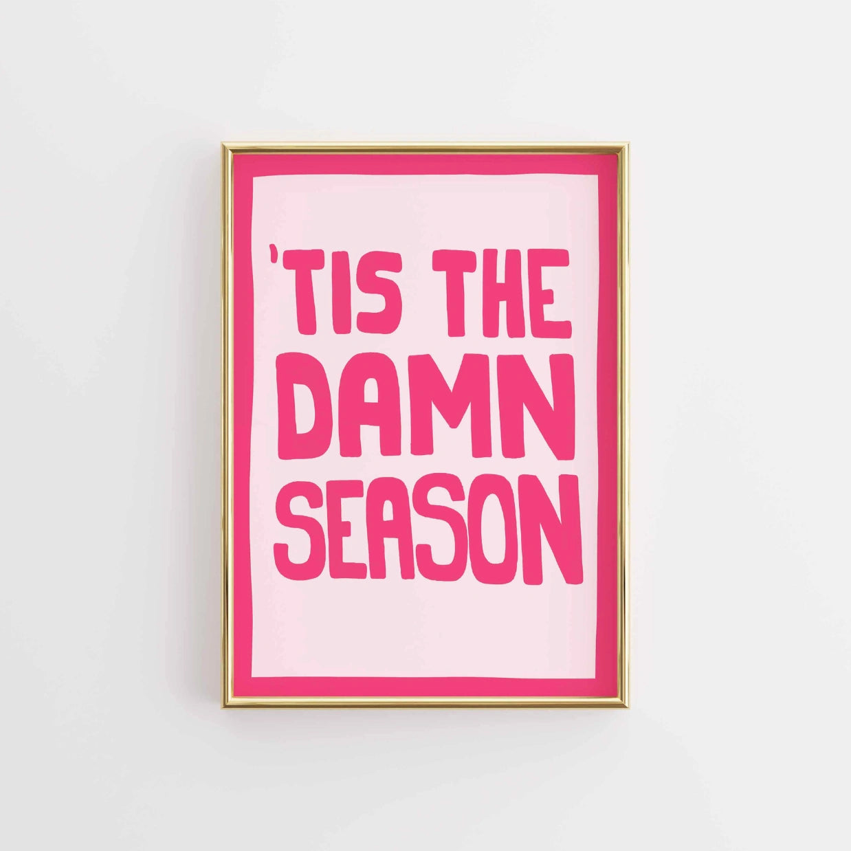 Trendy Pink Christmas Wall Art