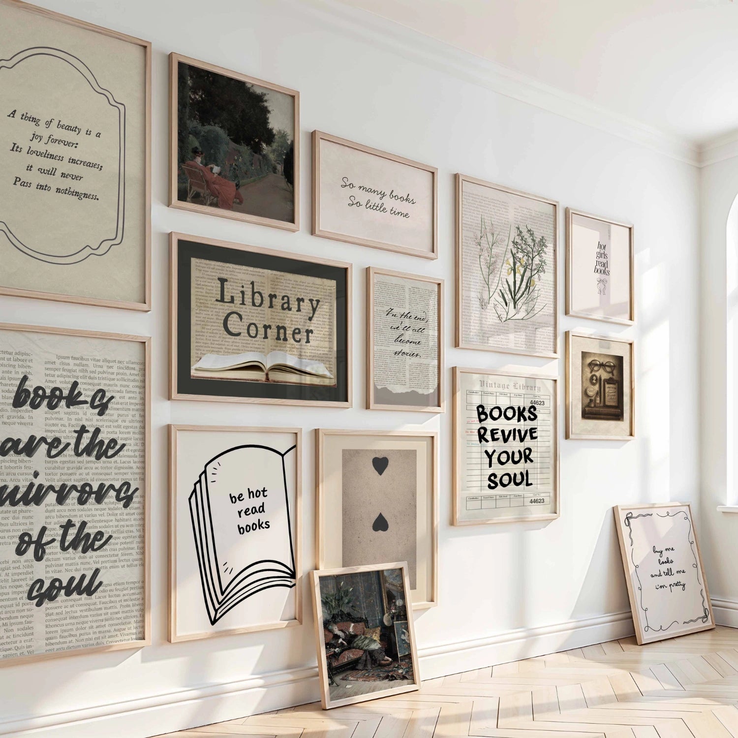 Handmade Dark Academia Bookish Decor, over 70 prints