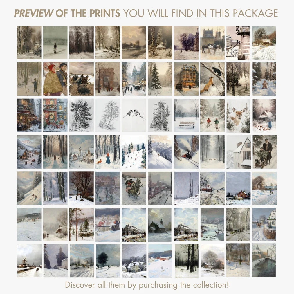 Vintage Winter, over 700 prints